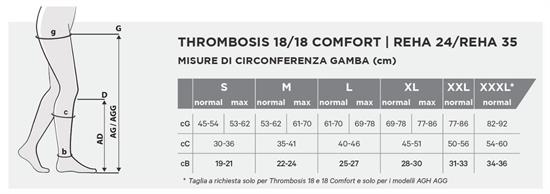 CALZA ANTITROMBO DM1 18 AGH CORTO GLORIAMED